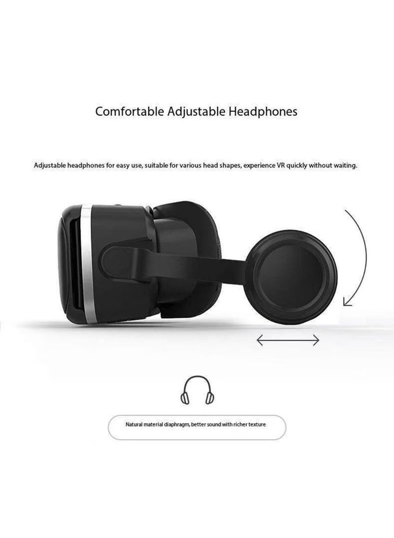 VR SHINECON Classic VR Goggles Bluetooth Headset VR SHINECON 3D Virtual Reality Glasses + Controller for TV, Movies & Video Games Compatible with iOS & Android Within 5.5-7.2inch Screen Phone Eye Protected Soft & Comfortable Adjustable Distance IMAX Giant Screen/Optical Lenses/Panoramic Roaming/ Immersive Games - Image 3